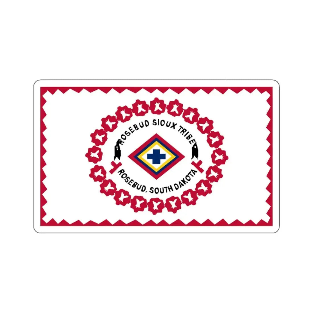 Rosebud Indian Reservation Flag STICKER Vinyl Die-Cut Decal - The Sticker Space
