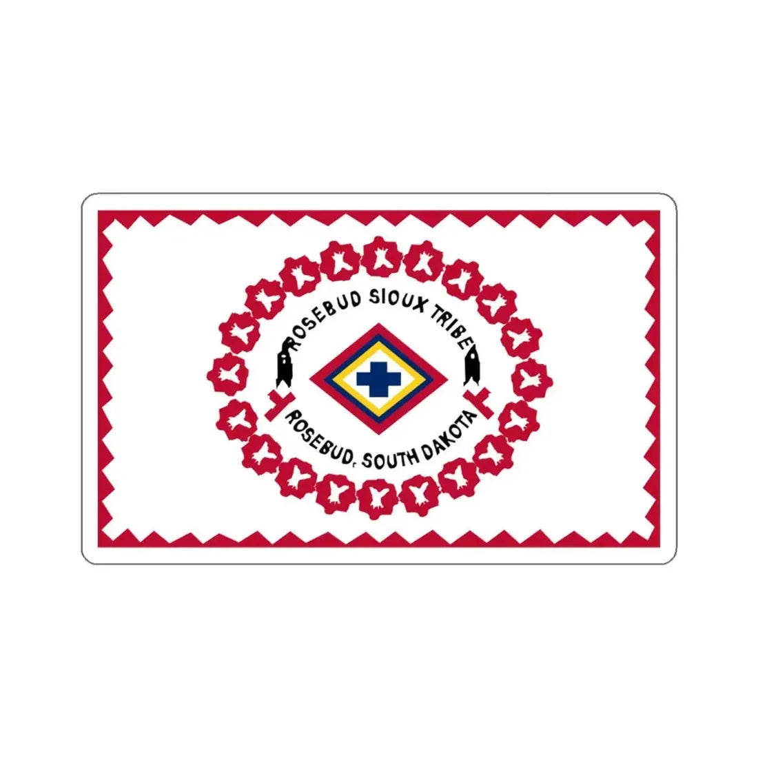 Rosebud Indian Reservation Flag STICKER Vinyl Die-Cut Decal - The Sticker Space