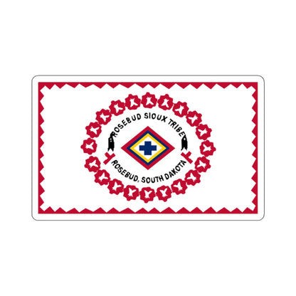 Rosebud Indian Reservation Flag STICKER Vinyl Die-Cut Decal-White-The Sticker Space
