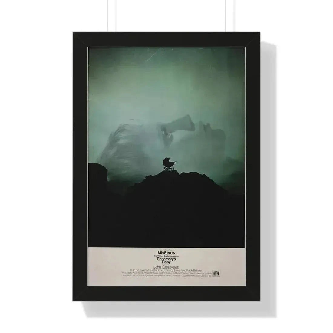 ROSEMARY'S BABY 1968 - Framed Movie Poster 16″ x 24″ Black - The Sticker Space