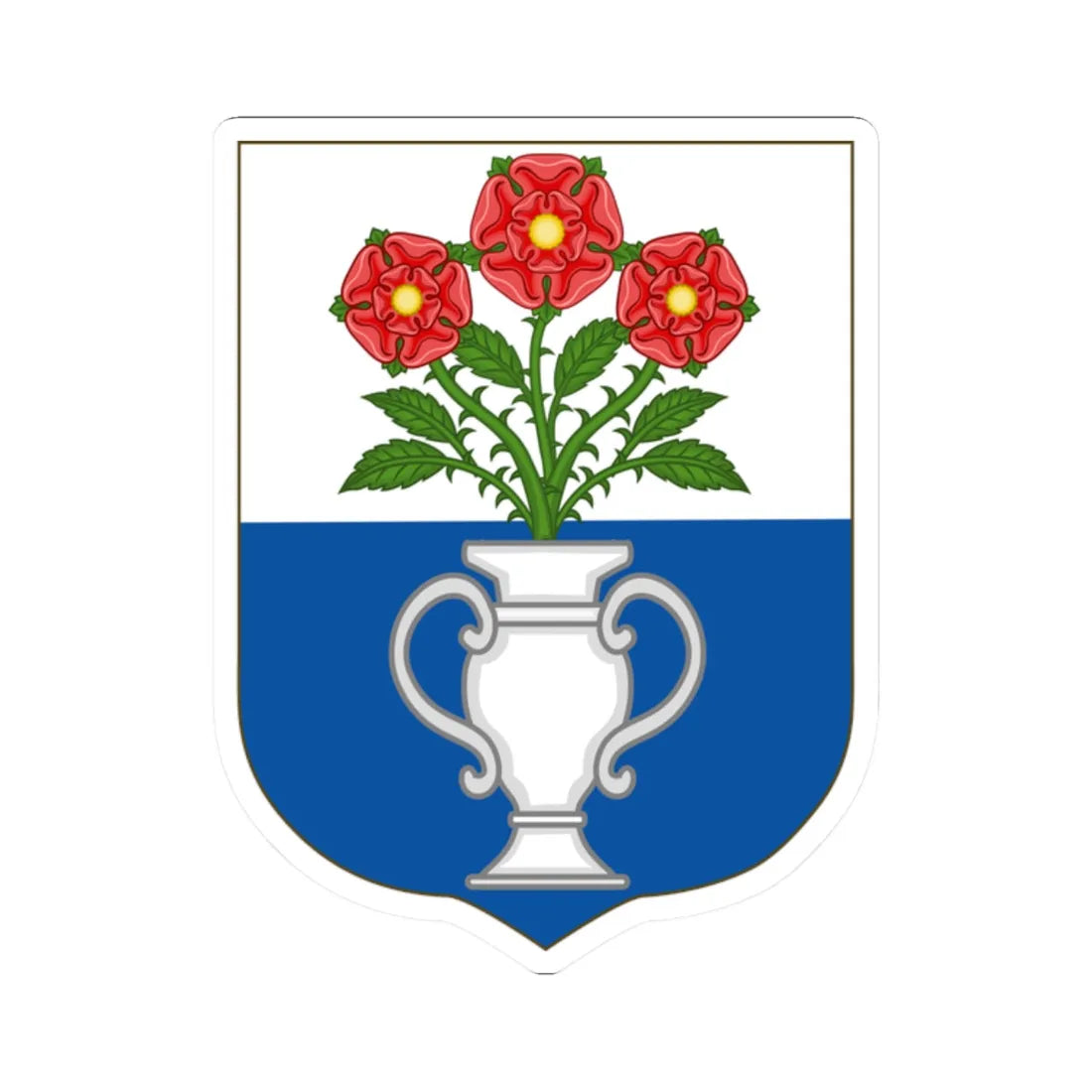 Rosetti arms (Algeria) (Coat of Arms) STICKER Vinyl Kiss-Cut Decal 2 Inch White - The Sticker Space