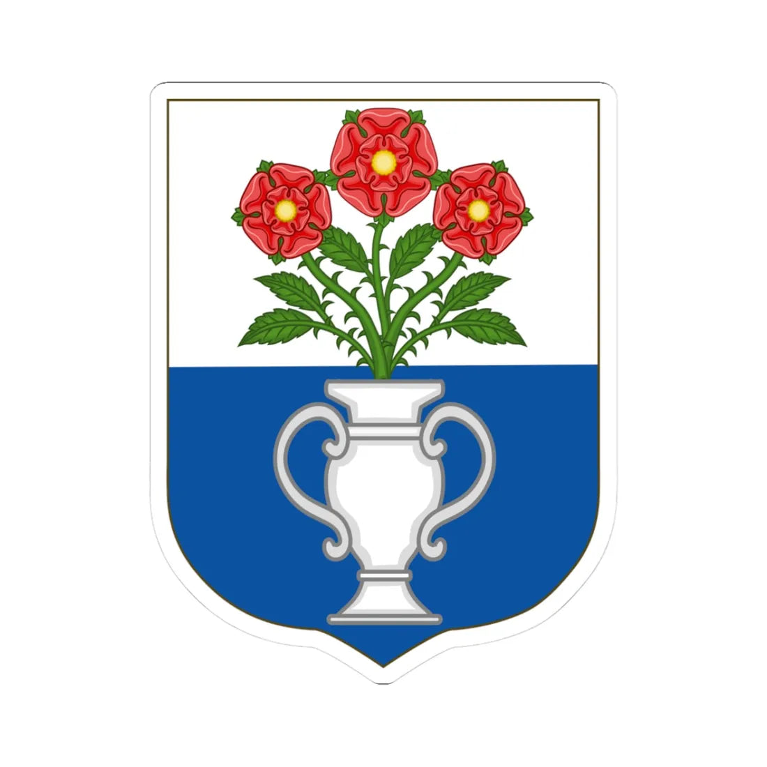 Rosetti arms (Algeria) (Coat of Arms) STICKER Vinyl Kiss-Cut Decal 3 Inch White - The Sticker Space