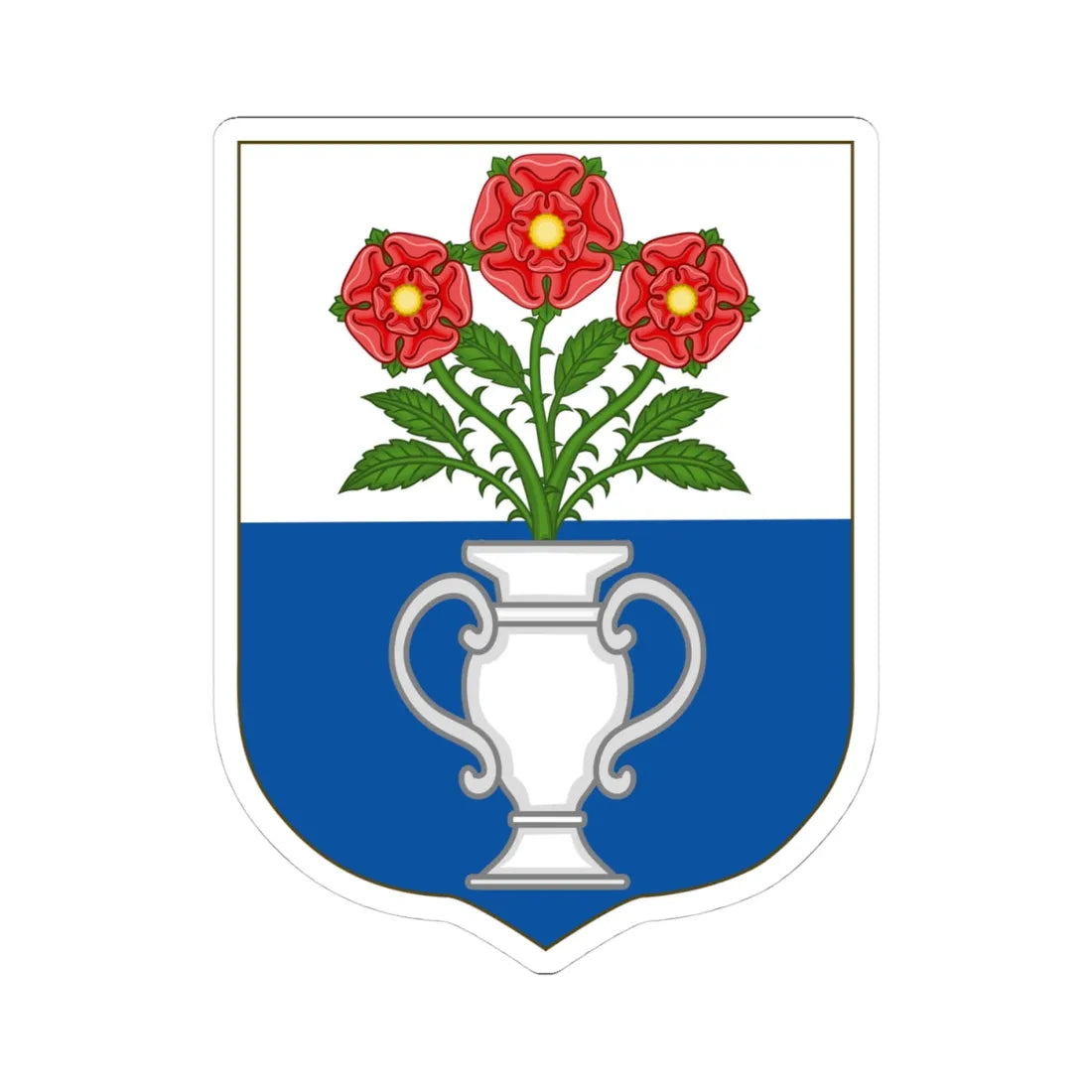 Rosetti arms (Algeria) (Coat of Arms) STICKER Vinyl Kiss-Cut Decal 4 Inch White - The Sticker Space