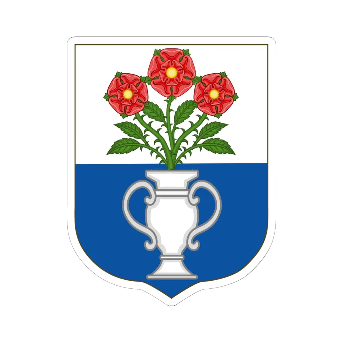 Rosetti arms (Algeria) (Coat of Arms) STICKER Vinyl Kiss-Cut Decal 6 Inch White - The Sticker Space