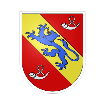 Rossens-FR-coat of arms (Switzerland) (Coat of Arms) STICKER Vinyl Kiss-Cut Decal 4 Inch White - The Sticker Space