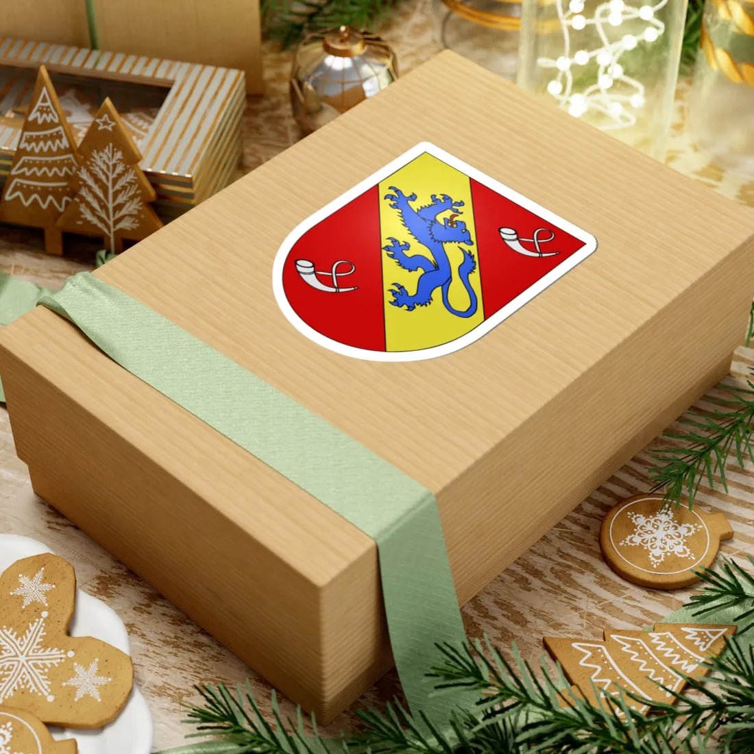 Rossens-FR-coat of arms (Switzerland) (Coat of Arms) STICKER Vinyl Kiss-Cut Decal - The Sticker Space