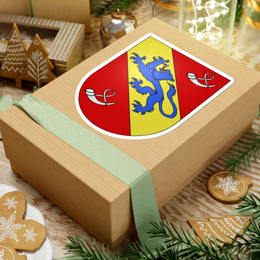 Rossens-FR-coat of arms (Switzerland) (Coat of Arms) STICKER Vinyl Kiss-Cut Decal - The Sticker Space