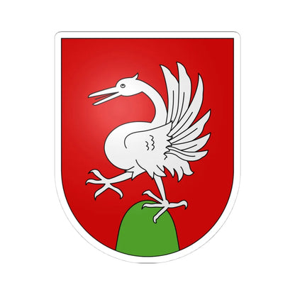 Rossiniere-coat of arms (Switzerland) (Coat of Arms) STICKER Vinyl Kiss-Cut Decal 4 Inch White - The Sticker Space