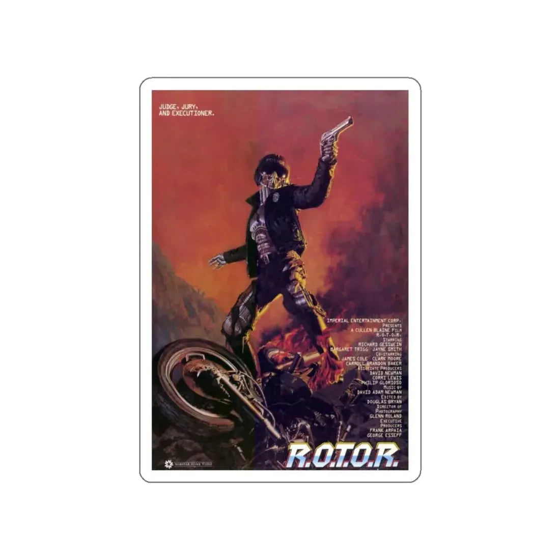 R.O.T.O.R. 1987 Movie Poster STICKER Vinyl Die-Cut Decal 4 Inch - The Sticker Space