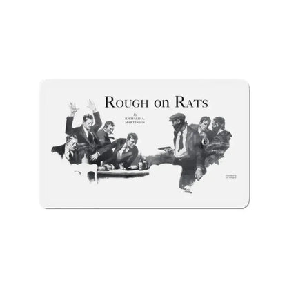 Rough on Rats, Real Detective, November 1932 (Magazine Illustration) Refrigerator Magnet 2 Inch Die-Cut - The Sticker Space