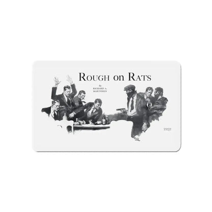 Rough on Rats, Real Detective, November 1932 (Magazine Illustration) Refrigerator Magnet 3 Inch Die-Cut - The Sticker Space