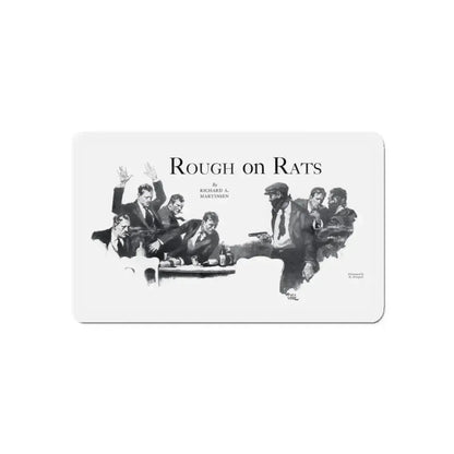 Rough on Rats, Real Detective, November 1932 (Magazine Illustration) Refrigerator Magnet 4 Inch Die-Cut - The Sticker Space