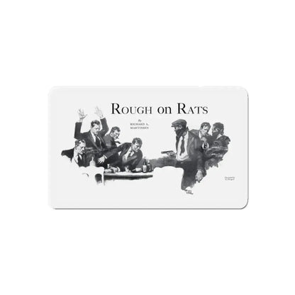 Rough on Rats, Real Detective, November 1932 (Magazine Illustration) Refrigerator Magnet 5 Inch Die-Cut - The Sticker Space