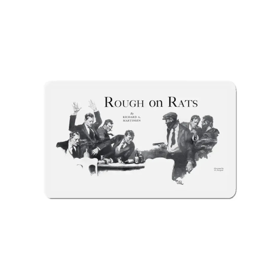 Rough on Rats, Real Detective, November 1932 (Magazine Illustration) Refrigerator Magnet - The Sticker Space