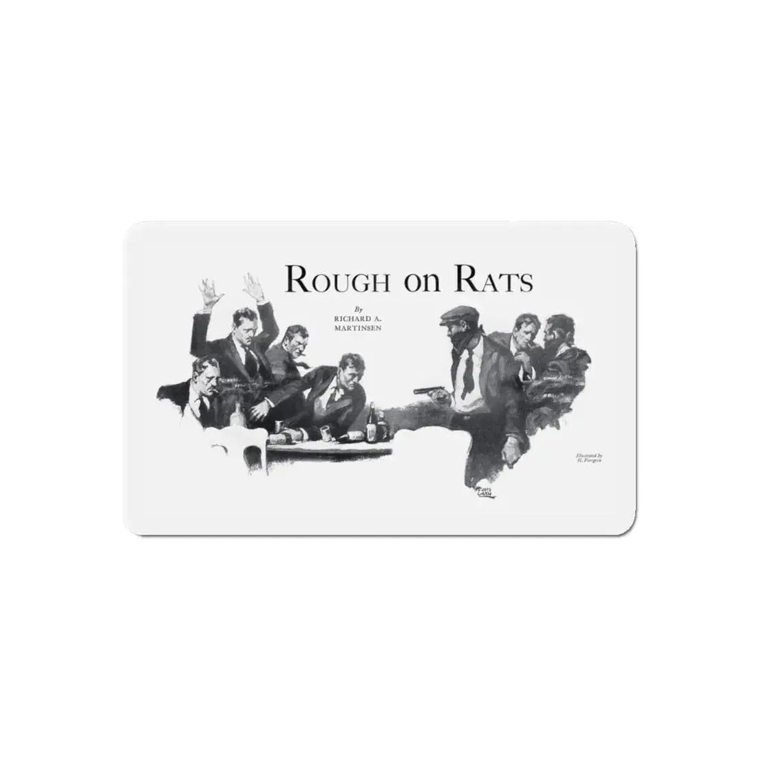 Rough on Rats, Real Detective, November 1932 (Magazine Illustration) Refrigerator Magnet - The Sticker Space