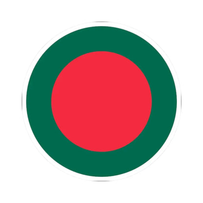 Round Flag of Bangladesh - centered (Bangladesh) STICKER Vinyl Kiss-Cut Decal 2 Inch White - The Sticker Space