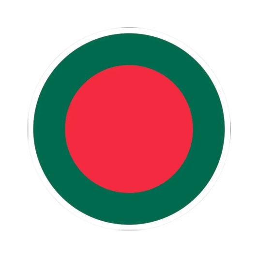 Round Flag of Bangladesh - centered (Bangladesh) STICKER Vinyl Kiss-Cut Decal 2 Inch White - The Sticker Space