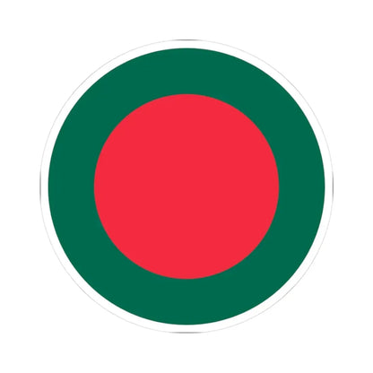 Round Flag of Bangladesh - centered (Bangladesh) STICKER Vinyl Kiss-Cut Decal 3 Inch White - The Sticker Space