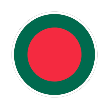 Round Flag of Bangladesh - centered (Bangladesh) STICKER Vinyl Kiss-Cut Decal 6 Inch White - The Sticker Space