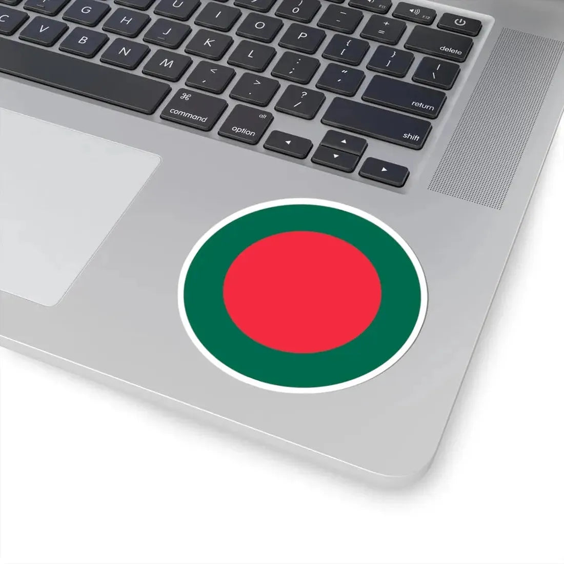 Round Flag of Bangladesh - centered (Bangladesh) STICKER Vinyl Kiss-Cut Decal - The Sticker Space