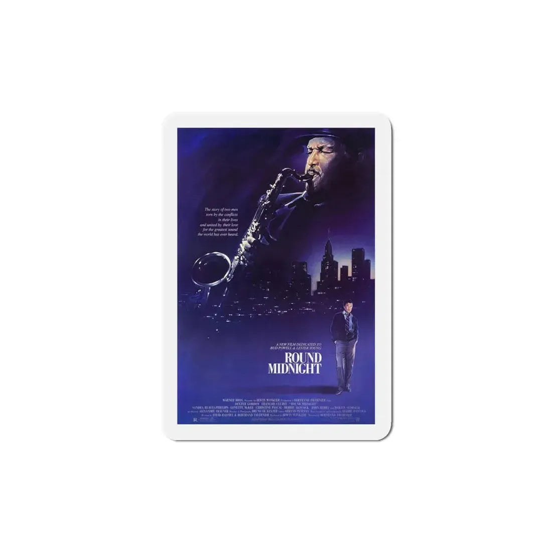 Round Midnight 1986 Movie Poster Refrigerator Magnet 5 Inch - The Sticker Space