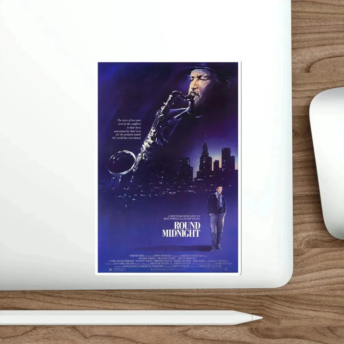 Round Midnight 1986 Movie Poster STICKER Vinyl Die-Cut Decal - The Sticker Space