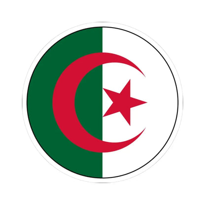 Roundel of Algeria (Algeria) STICKER Vinyl Kiss-Cut Decal 3 Inch White - The Sticker Space