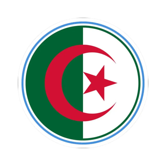 Roundel of Algeria  Type 2 (Algeria) STICKER Vinyl Kiss-Cut Decal 2 Inch White - The Sticker Space