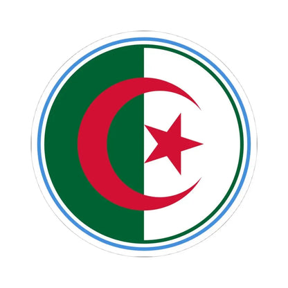 Roundel of Algeria  Type 2 (Algeria) STICKER Vinyl Kiss-Cut Decal 4 Inch White - The Sticker Space