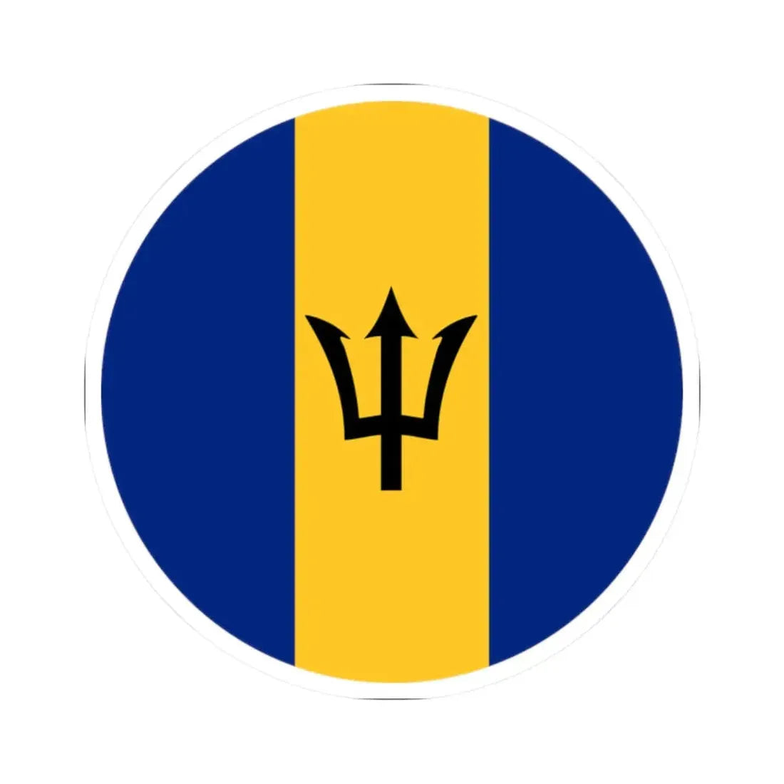 Roundel of Barbados fictional (Barbados) STICKER Vinyl Kiss-Cut Decal 2 Inch White - The Sticker Space