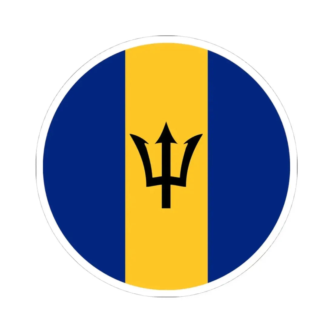 Roundel of Barbados fictional (Barbados) STICKER Vinyl Kiss-Cut Decal 4 Inch White - The Sticker Space
