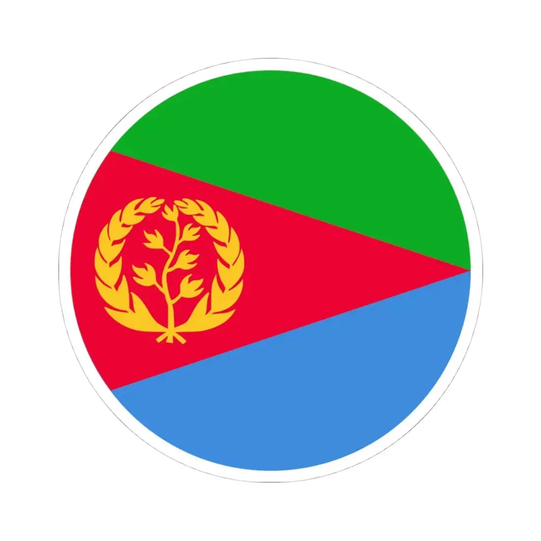 Roundel of Eritrea (Eritrea) STICKER Vinyl Kiss-Cut Decal 4 Inch White - The Sticker Space