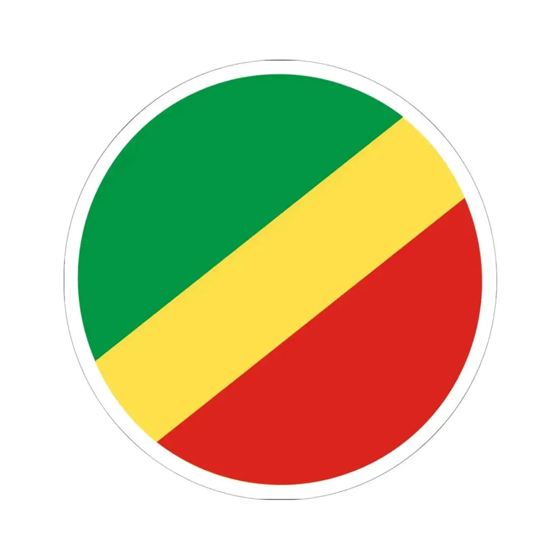 Roundel of the Republic of the Congo fictional (Congo) STICKER Vinyl Kiss-Cut Decal 6 Inch White - The Sticker Space