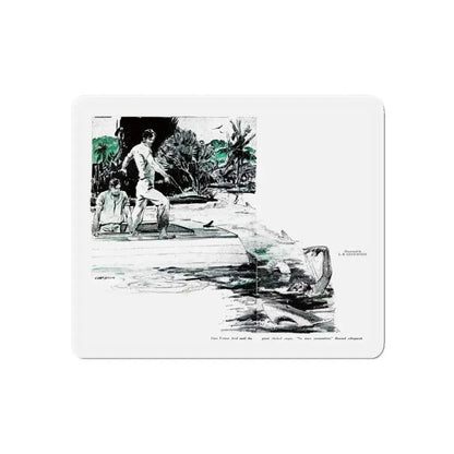 Route Zero, Blue Book Magazine, August 1950 (Magazine Illustration) Refrigerator Magnet 4 Inch Die-Cut - The Sticker Space