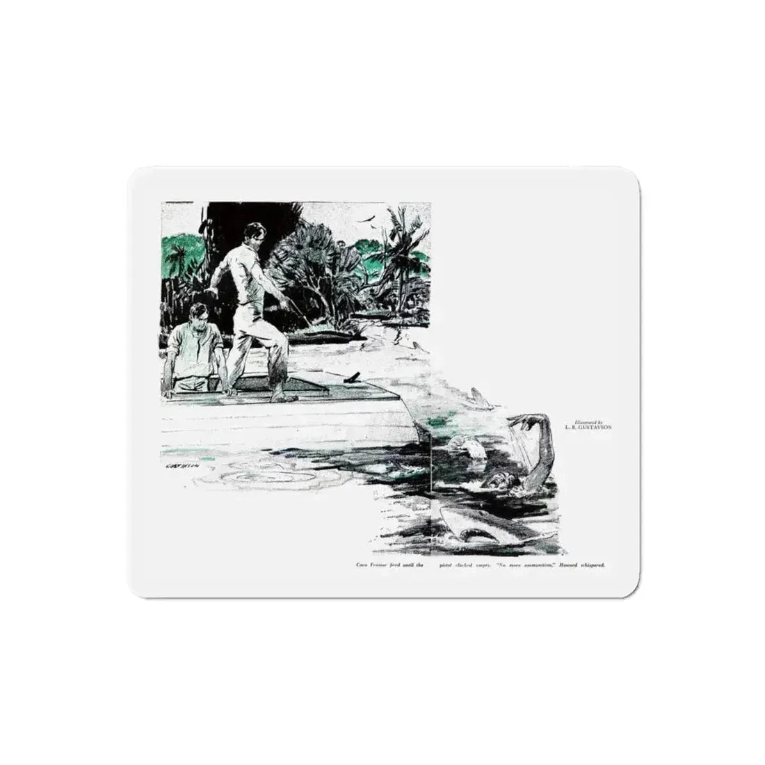 Route Zero, Blue Book Magazine, August 1950 (Magazine Illustration) Refrigerator Magnet 6 Inch Die-Cut - The Sticker Space