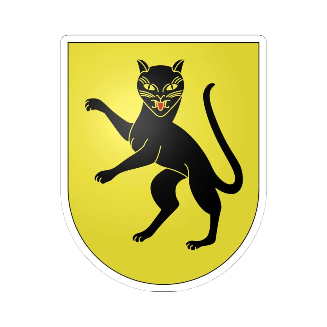 Rovio-coat of arms (Switzerland) (Coat of Arms) STICKER Vinyl Kiss-Cut Decal 4 Inch White - The Sticker Space