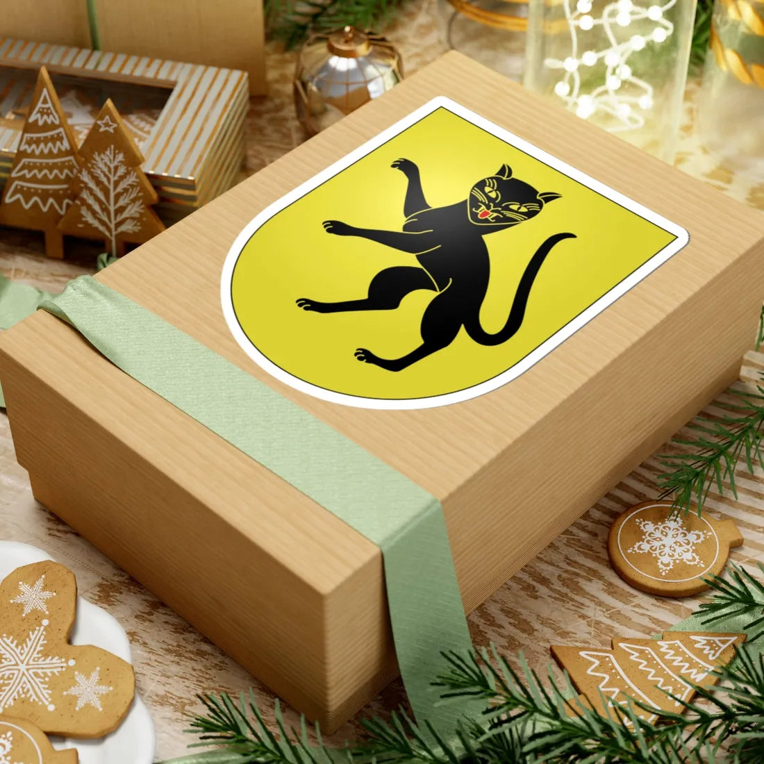 Rovio-coat of arms (Switzerland) (Coat of Arms) STICKER Vinyl Kiss-Cut Decal - The Sticker Space