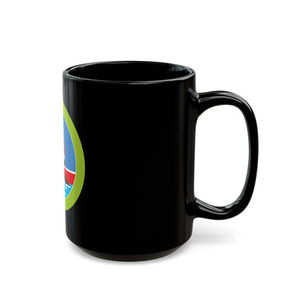 Rowing (Boy Scout Merit Badge) Black Coffee Mug-The Sticker Space