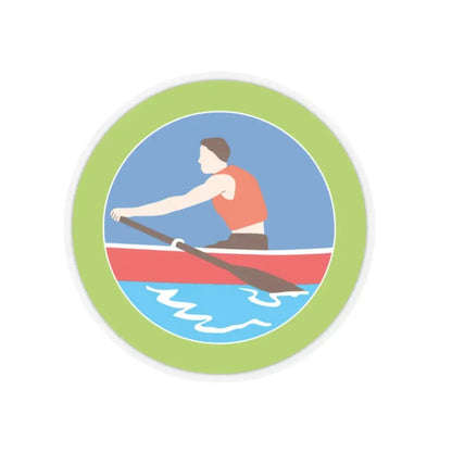 Rowing (Boy Scout Merit Badge) STICKER Vinyl Kiss-Cut Decal 2 Inch Transparent - The Sticker Space