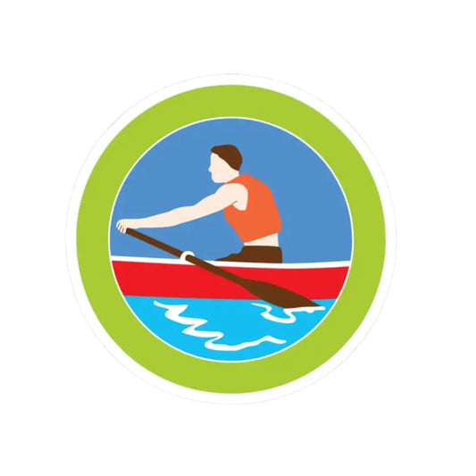 Rowing (Boy Scout Merit Badge) STICKER Vinyl Kiss-Cut Decal 2 Inch White - The Sticker Space