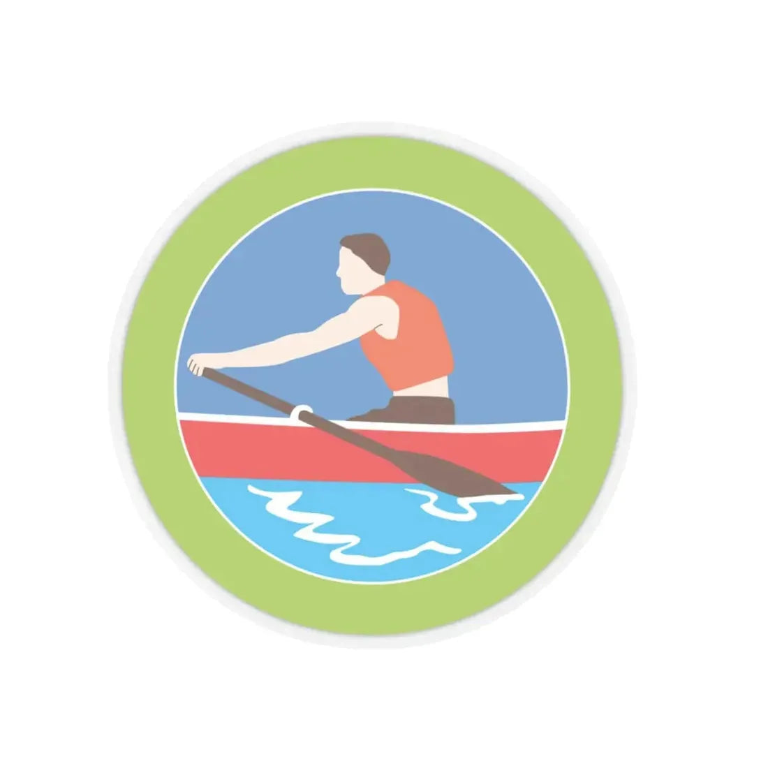 Rowing (Boy Scout Merit Badge) STICKER Vinyl Kiss-Cut Decal 6 Inch Transparent - The Sticker Space