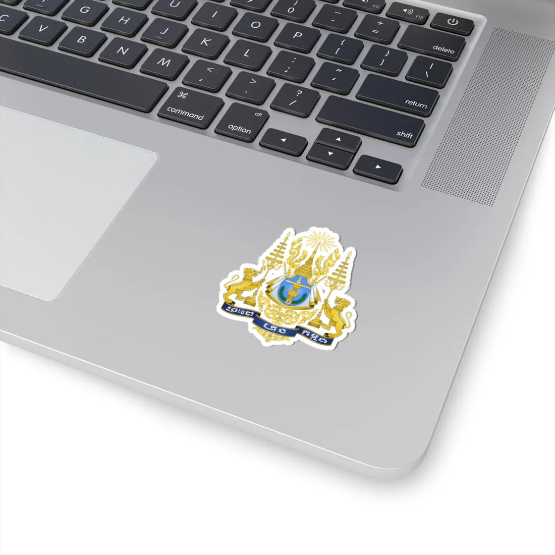 Royal arms of Cambodia (Cambodia) (Coat of Arms) STICKER Vinyl Kiss-Cut Decal - The Sticker Space
