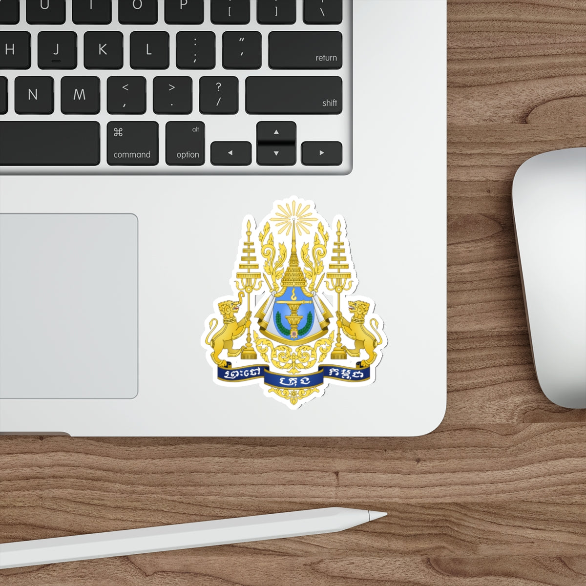 Royal arms of Cambodia STICKER Vinyl Die-Cut Decal-The Sticker Space