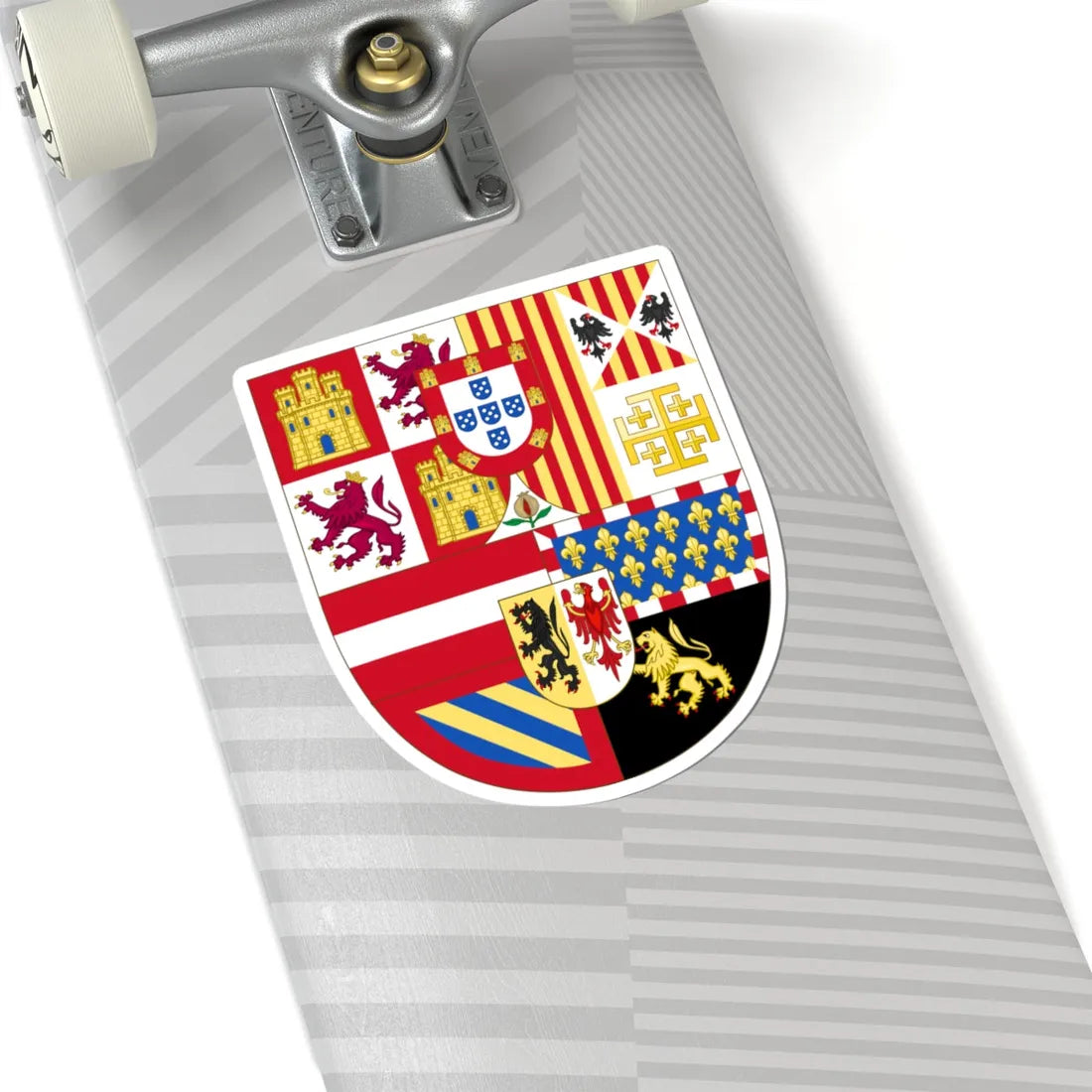 Royal Arms of Catholic Monarchy in the Kingdom of Naple 1580-1650 (Italy) (Coat of Arms) STICKER Vinyl Kiss-Cut Decal - The Sticker Space