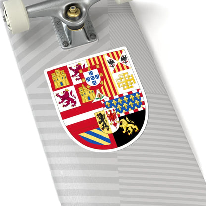 Royal Arms of Catholic Monarchy in the Kingdom of Naple 1580-1650 (Italy) (Coat of Arms) STICKER Vinyl Kiss-Cut Decal - The Sticker Space