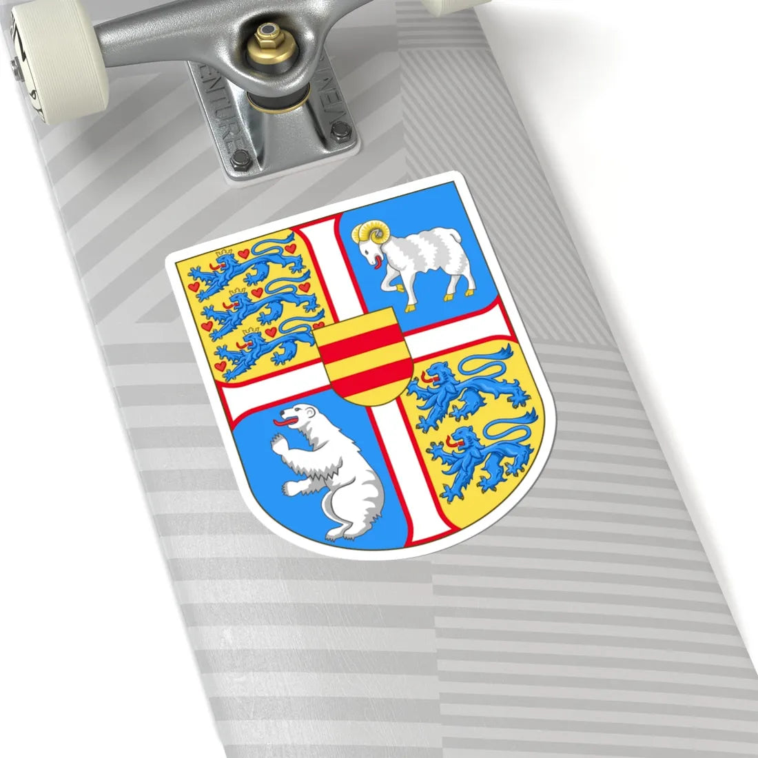 Royal arms of Denmark (Denmark) (Coat of Arms) STICKER Vinyl Kiss-Cut Decal - The Sticker Space
