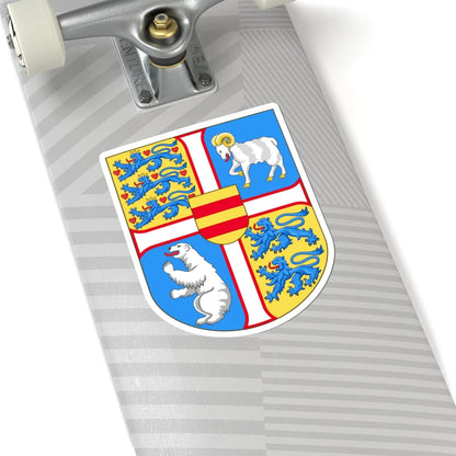 Royal arms of Denmark (Denmark) (Coat of Arms) STICKER Vinyl Kiss-Cut Decal - The Sticker Space