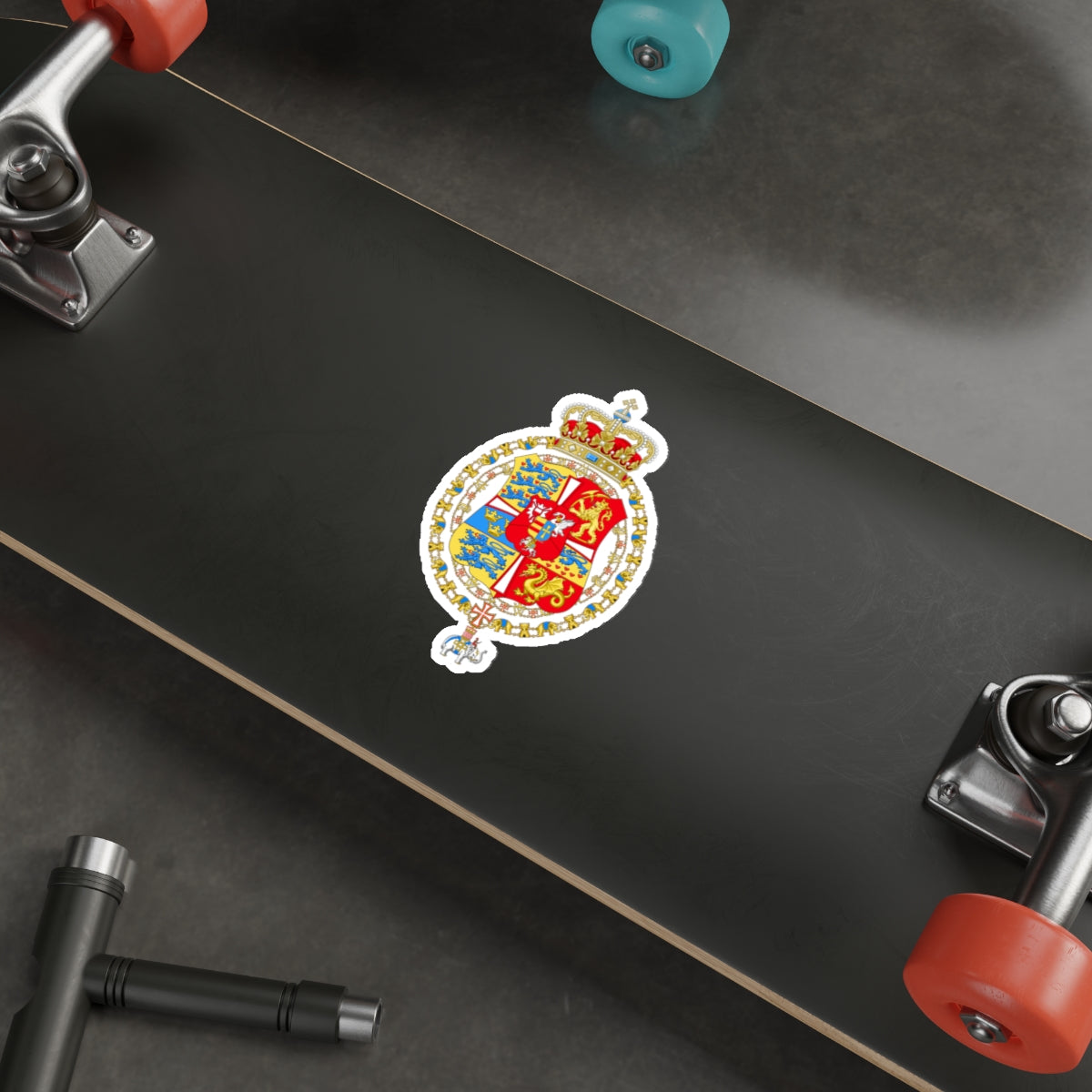 Royal Arms of Denmark & Norway (1699–1819) STICKER Vinyl Die-Cut Decal-The Sticker Space