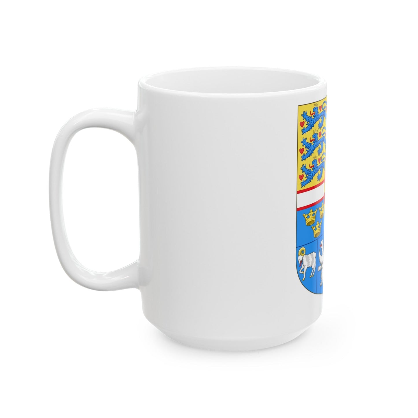 Royal arms of Denmark - White Coffee Mug-The Sticker Space