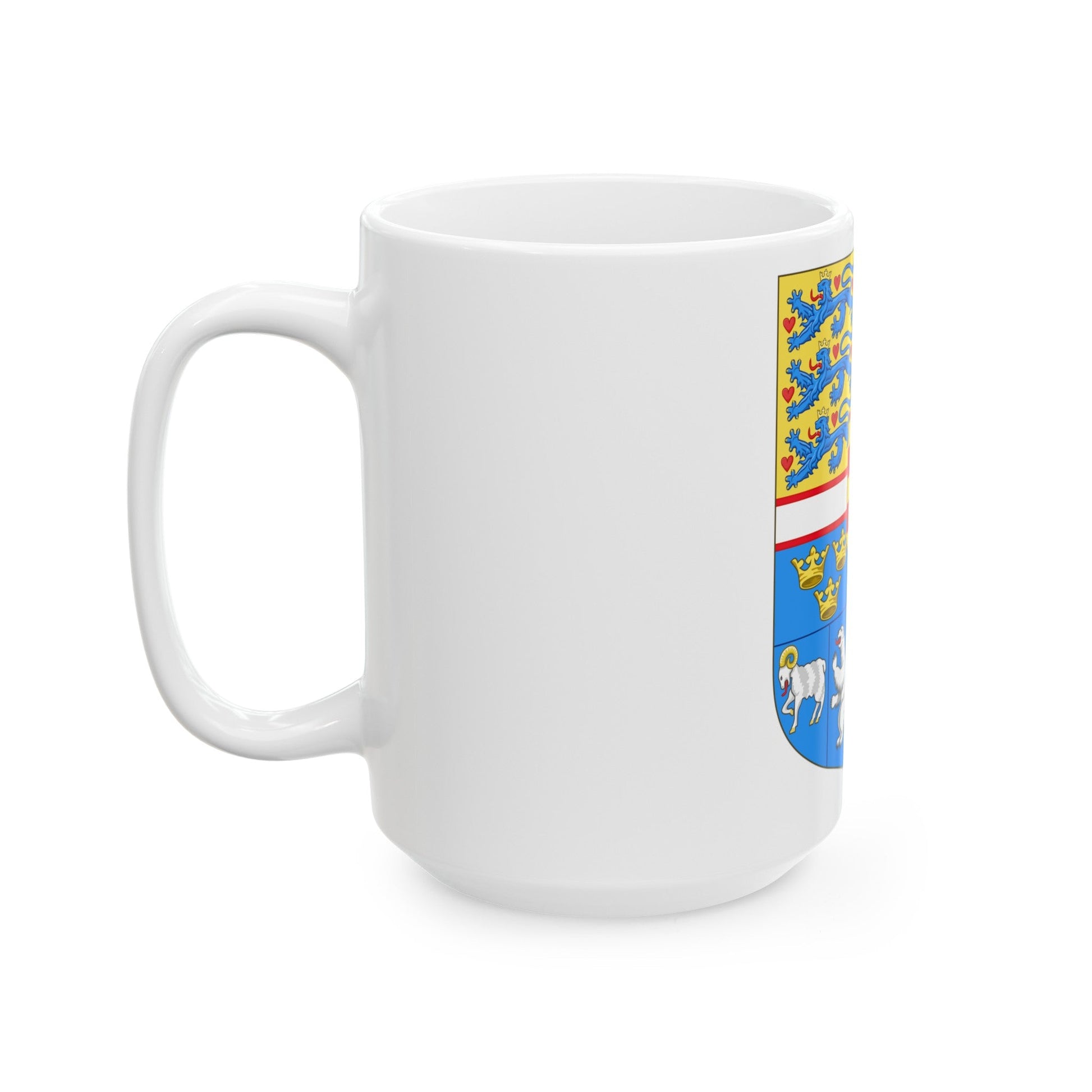 Royal arms of Denmark - White Coffee Mug-The Sticker Space